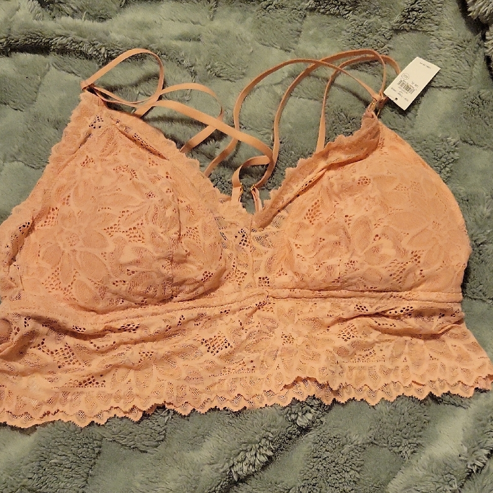 Aerie Lace Bralette in Soft Peach